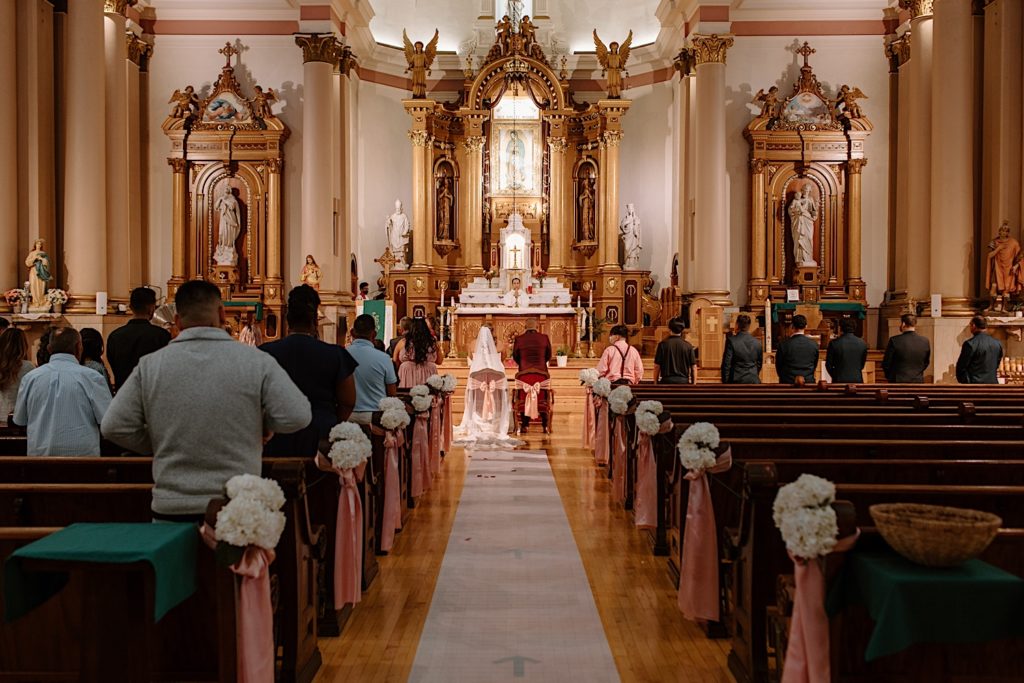 Wedding ceremony at Lady of Tepeyac church in Chicago